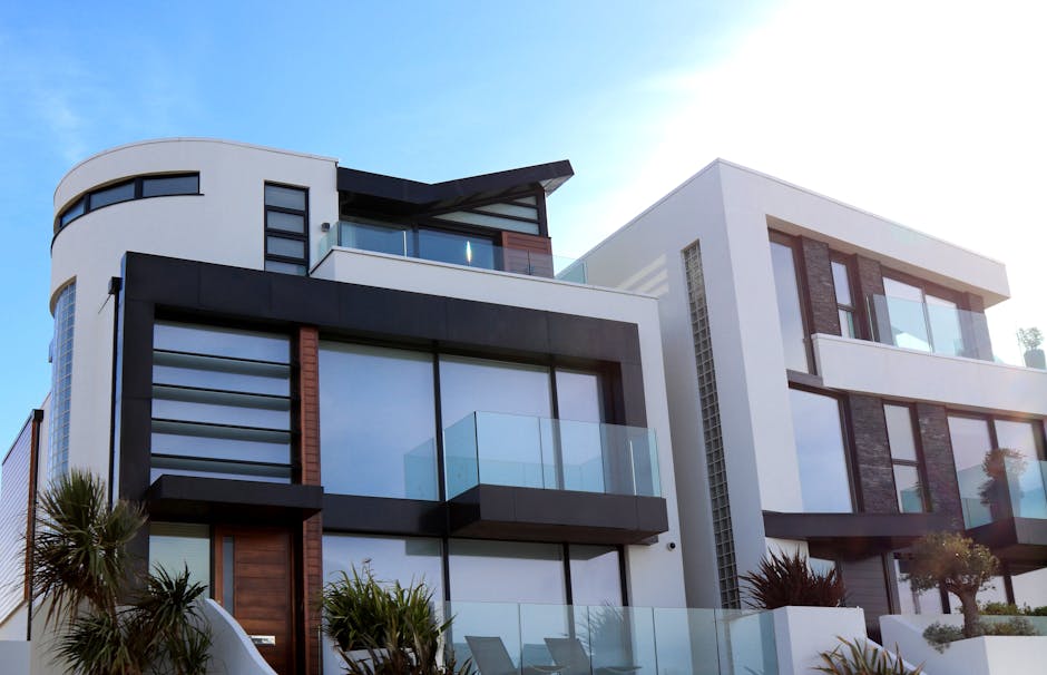 Contemporary luxury home with glass balconies in Poole, UK